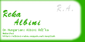 reka albini business card